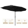14' DOUBLE SIDED UMBRELLA/Black