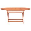 9 Piece Folding Patio Dining Set Solid Eucalyptus Wood