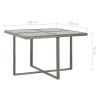 5 Piece Patio Dining Set with Cushions Poly Rattan Gray
