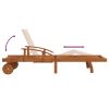 2 Piece Sunlounger Set with Table Solid Wood Acacia